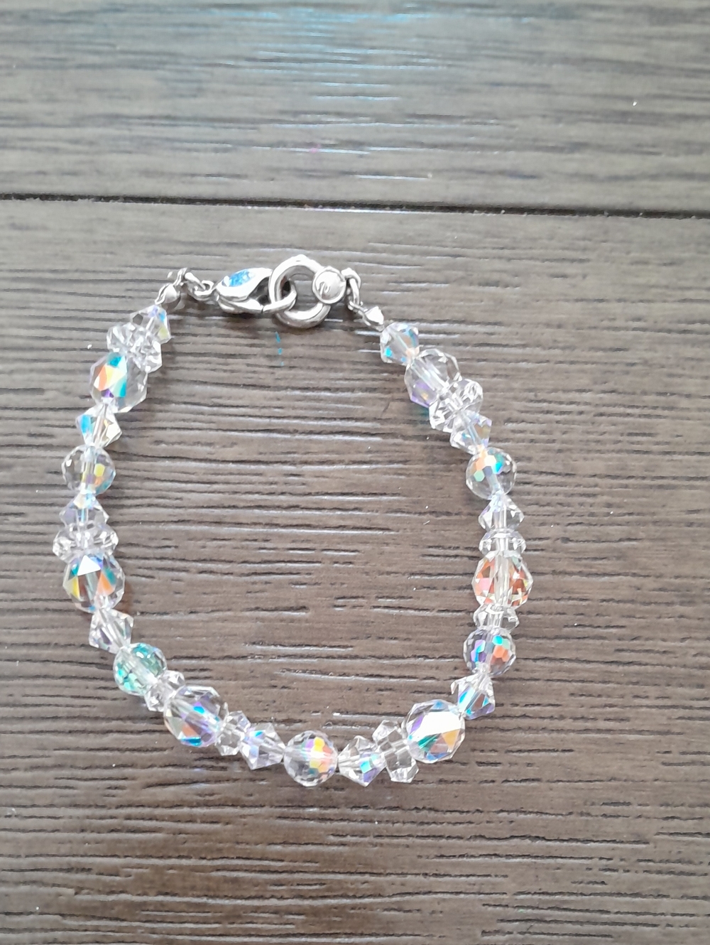 Swarovski Clear Aurora Borealis Crystal Bracelet